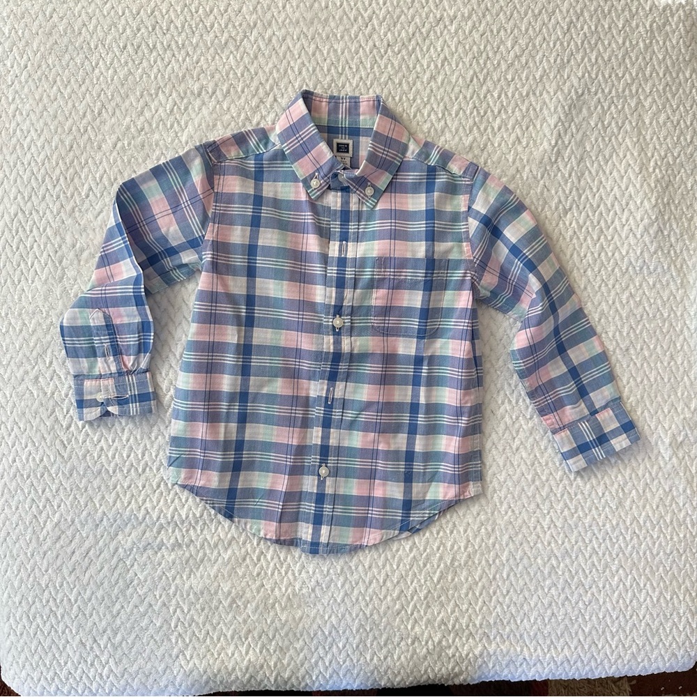 Janie and Jack Plaid Button Down Dress Shirt 2T